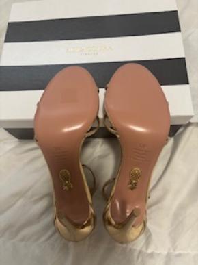 Aquazzura Soft Gold Purist Sandal 105 11