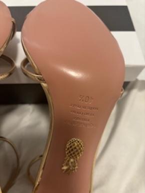 Aquazzura Soft Gold Purist Sandal 105 7