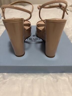 Prada Cipria Patent Wedge Sandals 3