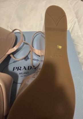 Prada Cipria Patent Wedge Sandals 7