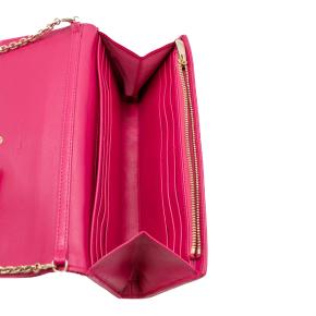 Dior Pink Cannage Leather Lady Dior Wallet On Chain 9