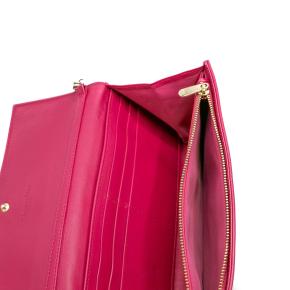 Dior Pink Cannage Leather Lady Dior Wallet On Chain 12