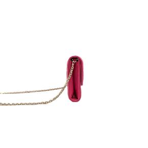Dior Pink Cannage Leather Lady Dior Wallet On Chain 4