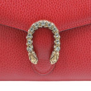 Gucci Red Calfskin Mini Dionysus Wallet on Chain 5