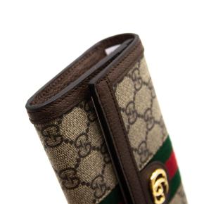 Gucci Leather Trim Ophidia GG Continental Wallet 9