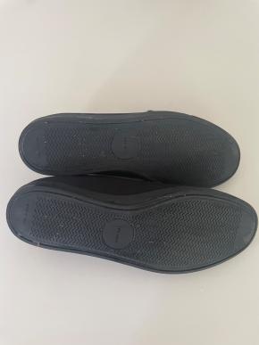 The Row Leather lined Black Canvas Plimsolls 5