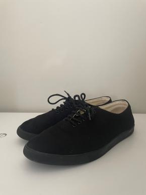The Row Leather lined Black Canvas Plimsolls 2