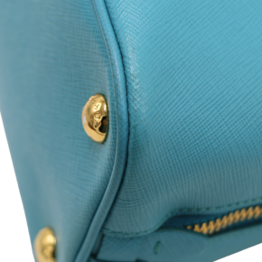Prada Turquoise Saffiano Mini Promenade Tote 14