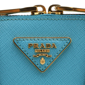 Prada Turquoise Saffiano Mini Promenade Tote 16