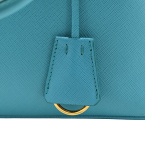 Prada Turquoise Saffiano Mini Promenade Tote 13