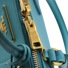 Prada Turquoise Saffiano Mini Promenade Tote 6