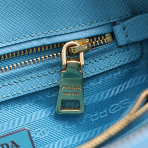 Prada Turquoise Saffiano Mini Promenade Tote 15
