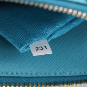 Prada Turquoise Saffiano Mini Promenade Tote 9