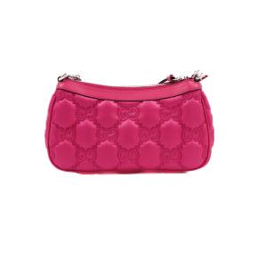Gucci Small Pink Leather  GG Matelassé Bag 2