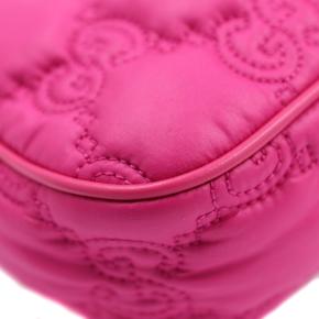 Gucci Small Pink Leather  GG Matelassé Bag 12