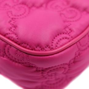 Gucci Small Pink Leather  GG Matelassé Bag 8