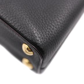 Louis Vuitton Black Taurillon Capucines PM 7