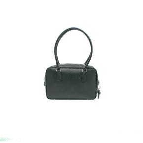 Prada Black Saffiano Bauletto Bag 2