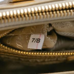 Prada Gold Metallic Saffiano Lux Small Galleria Double Zip Tote 10