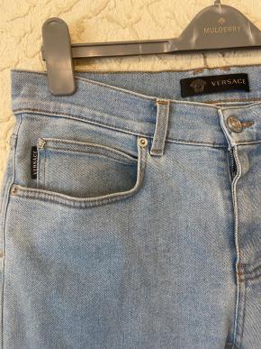 Versace Embroidered Pocket Blue Jeans 12
