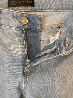 Versace Embroidered Pocket Blue Jeans 11