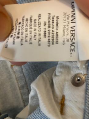 Versace Embroidered Pocket Blue Jeans 8