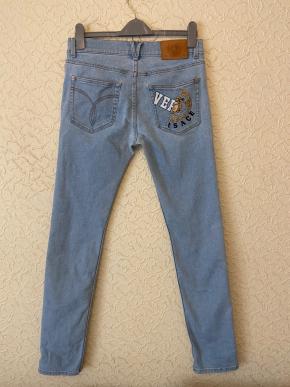 Versace Embroidered Pocket Blue Jeans 4
