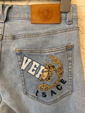 Versace Embroidered Pocket Blue Jeans 7