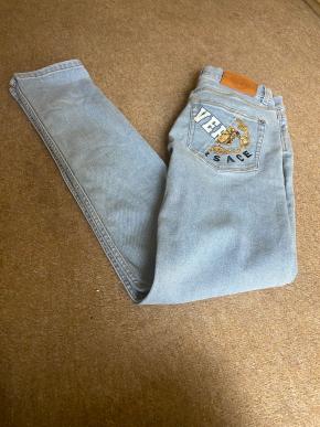 Versace Embroidered Pocket Blue Jeans 2