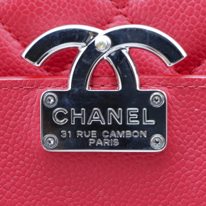 Chanel Small Red Leather CC Box Flap Bag 5