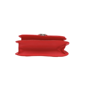 Chanel Small Red Leather CC Box Flap Bag 4