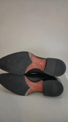 Santoni Black Leather Chelsea Boots 2