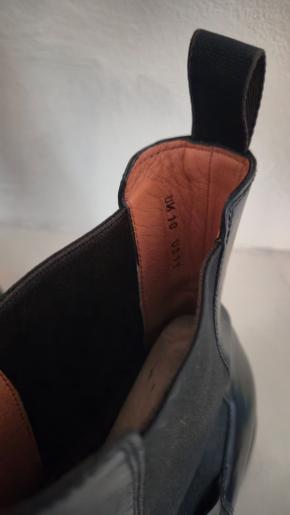 Santoni Black Leather Chelsea Boots 4