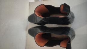Santoni Black Leather Chelsea Boots 5