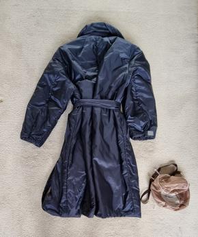 MaxMara Navy Blue The Cube Padded Midi Coat 2