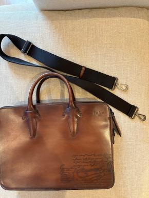 Berluti Lift 11 Scritto Leather Briefcase 12
