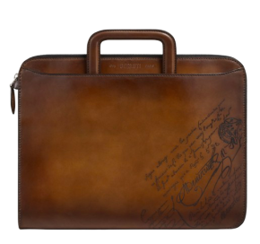 Berluti Lift 11 Scritto Leather Briefcase 2