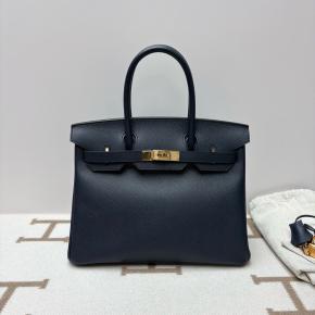 Hermes Navy Blue Epsom Leather Birkin 30 2