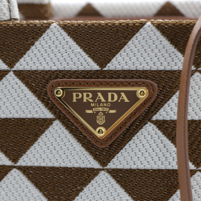 Prada Small Jacquard Triangolo Symbole Tote 6