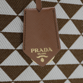 Prada Small Jacquard Triangolo Symbole Tote 9