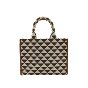 Prada Small Jacquard Triangolo Symbole Tote 3