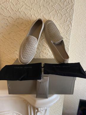 Armani Chevron Jaquard Slip Ons 10