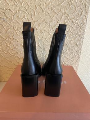 Acne Studios Bethany Black Leather Ankle Boots 3