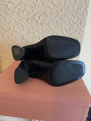 Acne Studios Bethany Black Leather Ankle Boots 4