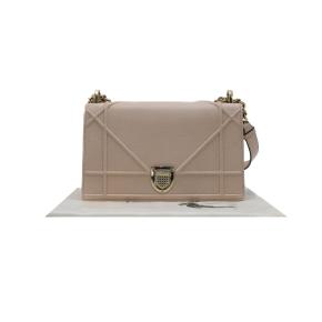 Dior Beige Grained Calfskin Small Diorama Flap Bag 2