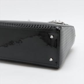 Dior Medium Black Patent Lady Dior 3