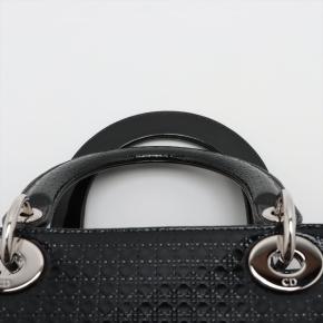 Dior Medium Black Patent Lady Dior 9