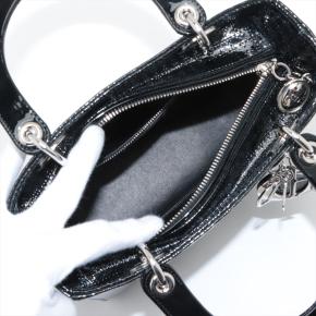 Dior Medium Black Patent Lady Dior 6
