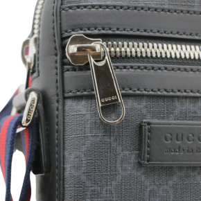 Gucci Black Coated Canvas GG Supreme Messenger Bag 7