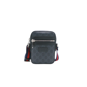 Gucci Black Coated Canvas GG Supreme Messenger Bag 2